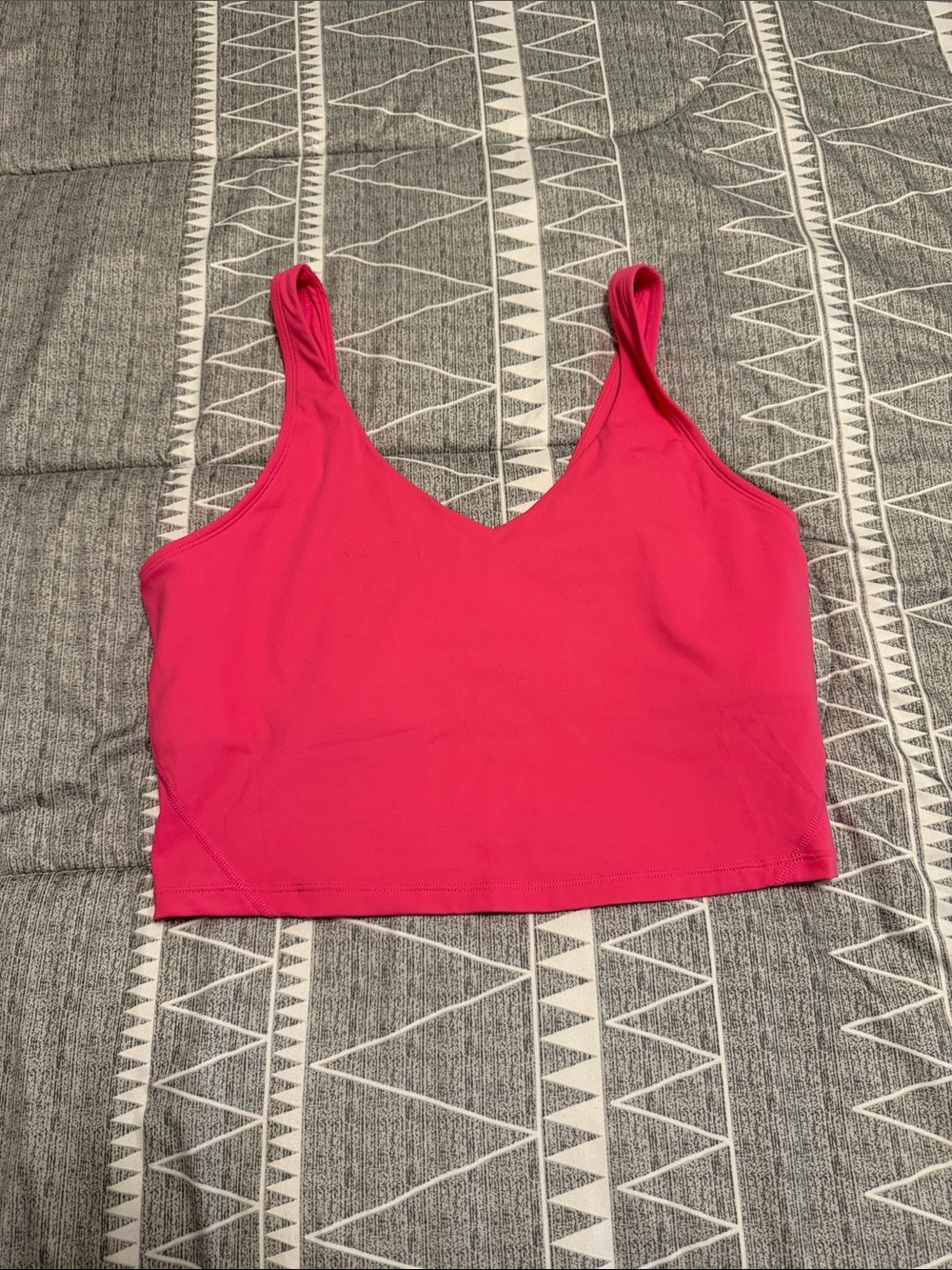 Amazon Hot Pink V-Neck Crop Tank